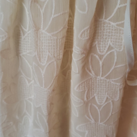 NEW Madewell Ivory Floral Embroidered Wrap Dress - Picture 5 of 16